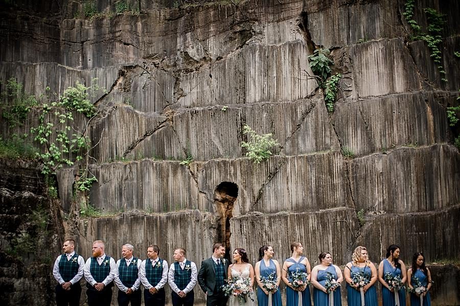 The quarry wall at this The Quarry wedding by Knoxville Wedding Photographer, Amanda May Photos.