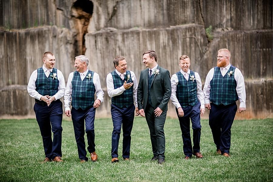 Just the groomsmen at this The Quarry wedding by Knoxville Wedding Photographer, Amanda May Photos.