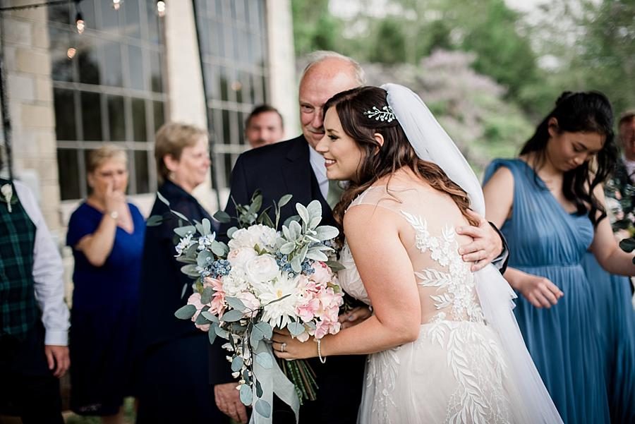 Smiling bride at this The Quarry wedding by Knoxville Wedding Photographer, Amanda May Photos.