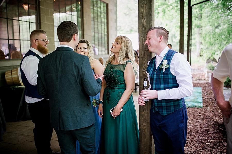 At the reception at this The Quarry wedding by Knoxville Wedding Photographer, Amanda May Photos.