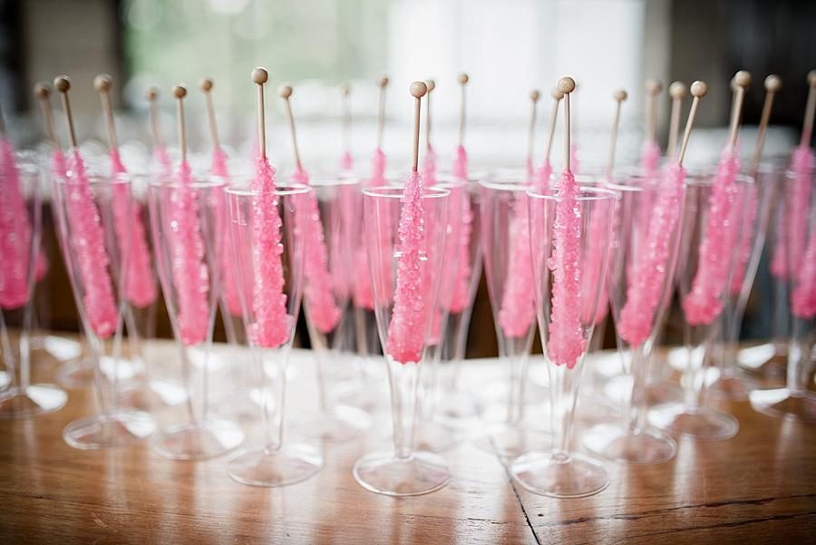 Pink rock candy at this The Quarry wedding by Knoxville Wedding Photographer, Amanda May Photos.