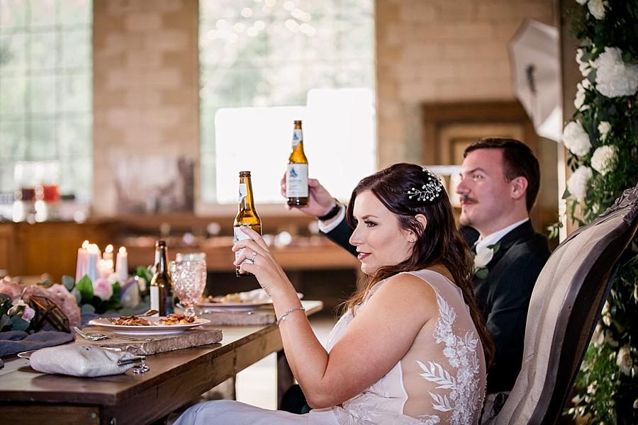 Raise your glass at this The Quarry wedding by Knoxville Wedding Photographer, Amanda May Photos.