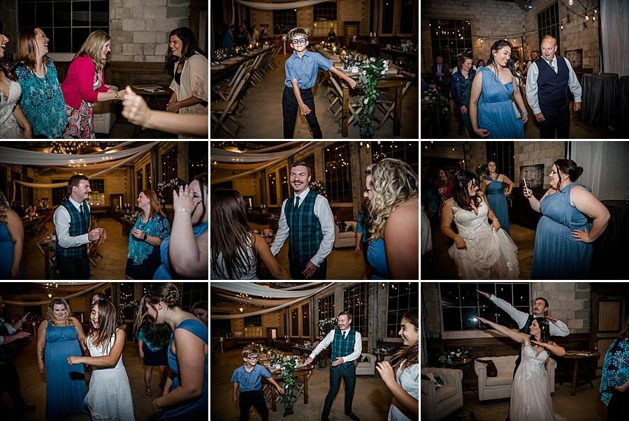 Learning to floss at this The Quarry wedding by Knoxville Wedding Photographer, Amanda May Photos.