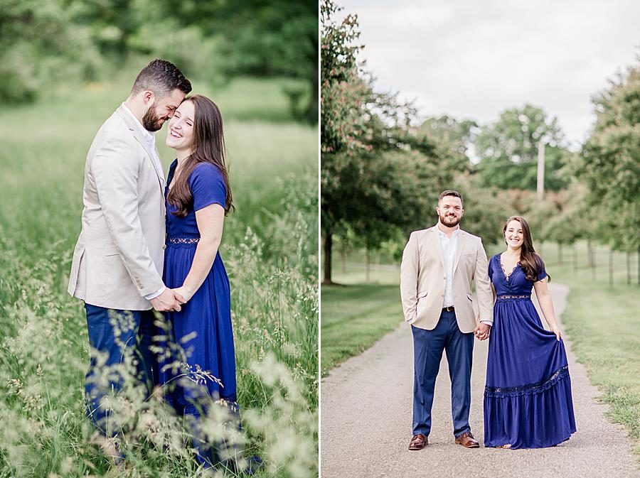 Belted blue maxi at this Castleton by Knoxville Wedding Photographer, Amanda May Photos.