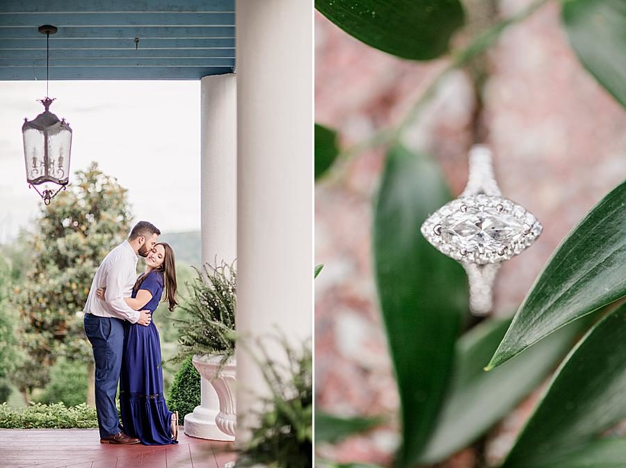 Engagement ring at this Castleton by Knoxville Wedding Photographer, Amanda May Photos.