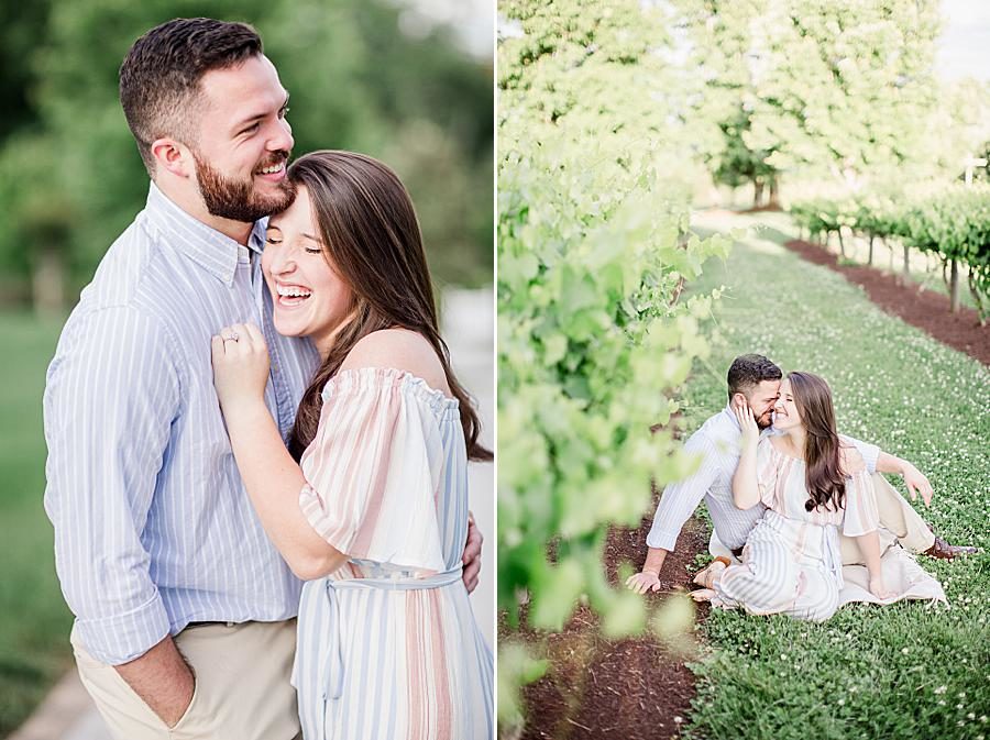 Off the shoulder dress at this Castleton by Knoxville Wedding Photographer, Amanda May Photos.