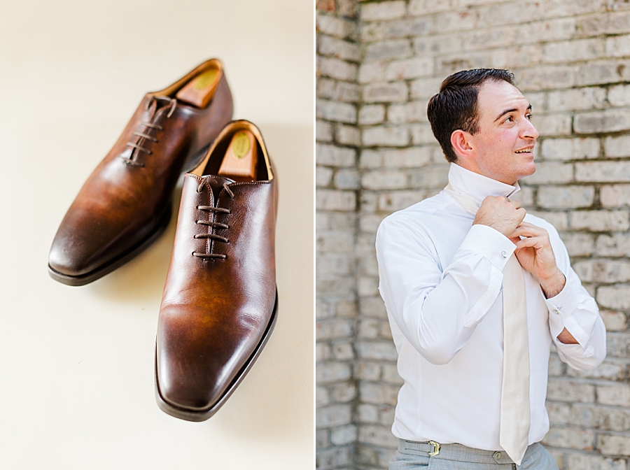groom's shoes at castleton