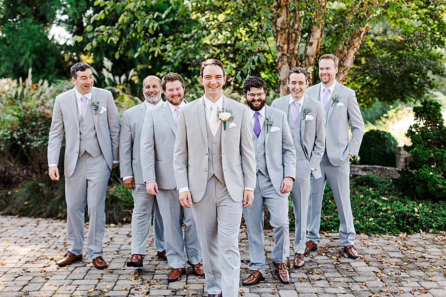 groom and groomsmen at castleton