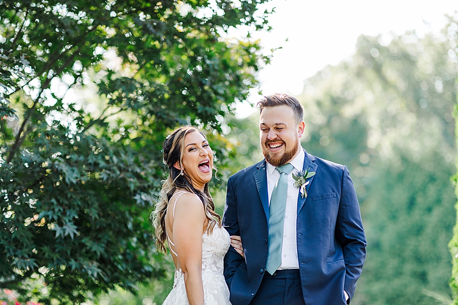 laughing at this castleton farms wedding