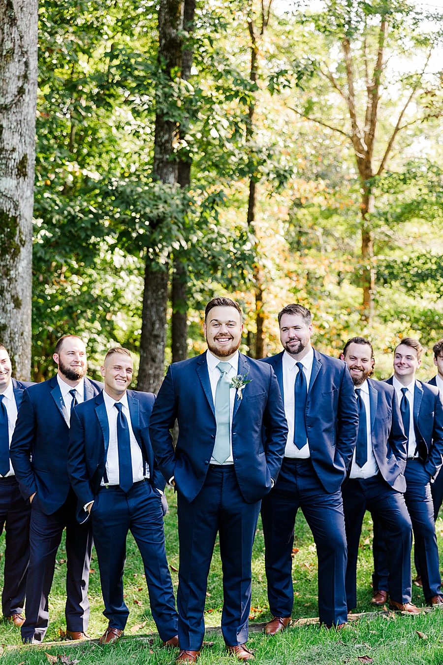 guys posing at this castleton farms wedding