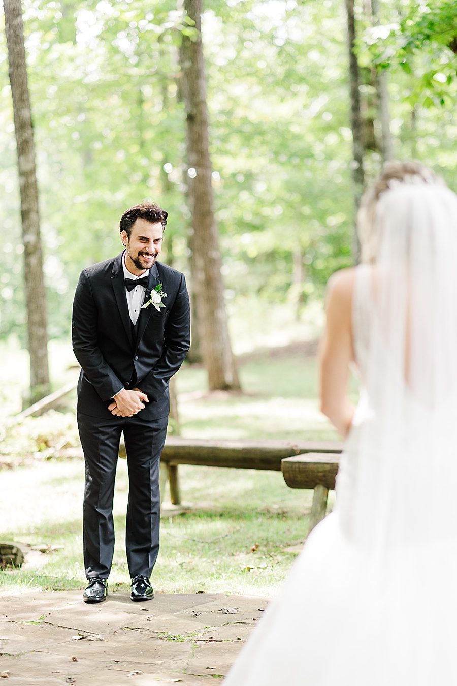 first look at castleton wedding
