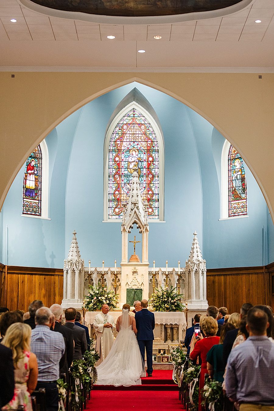 cathedral at this catholic wedding