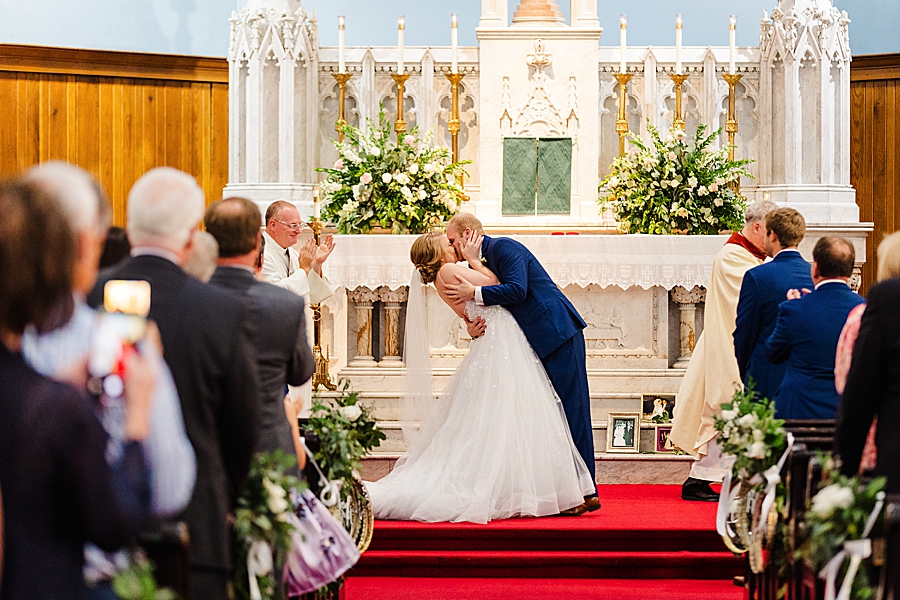 you may kiss the bride at this catholic wedding