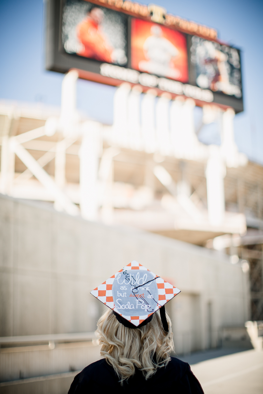Top of her hat at this University of Tennessee graduation by Amanda May Photos.