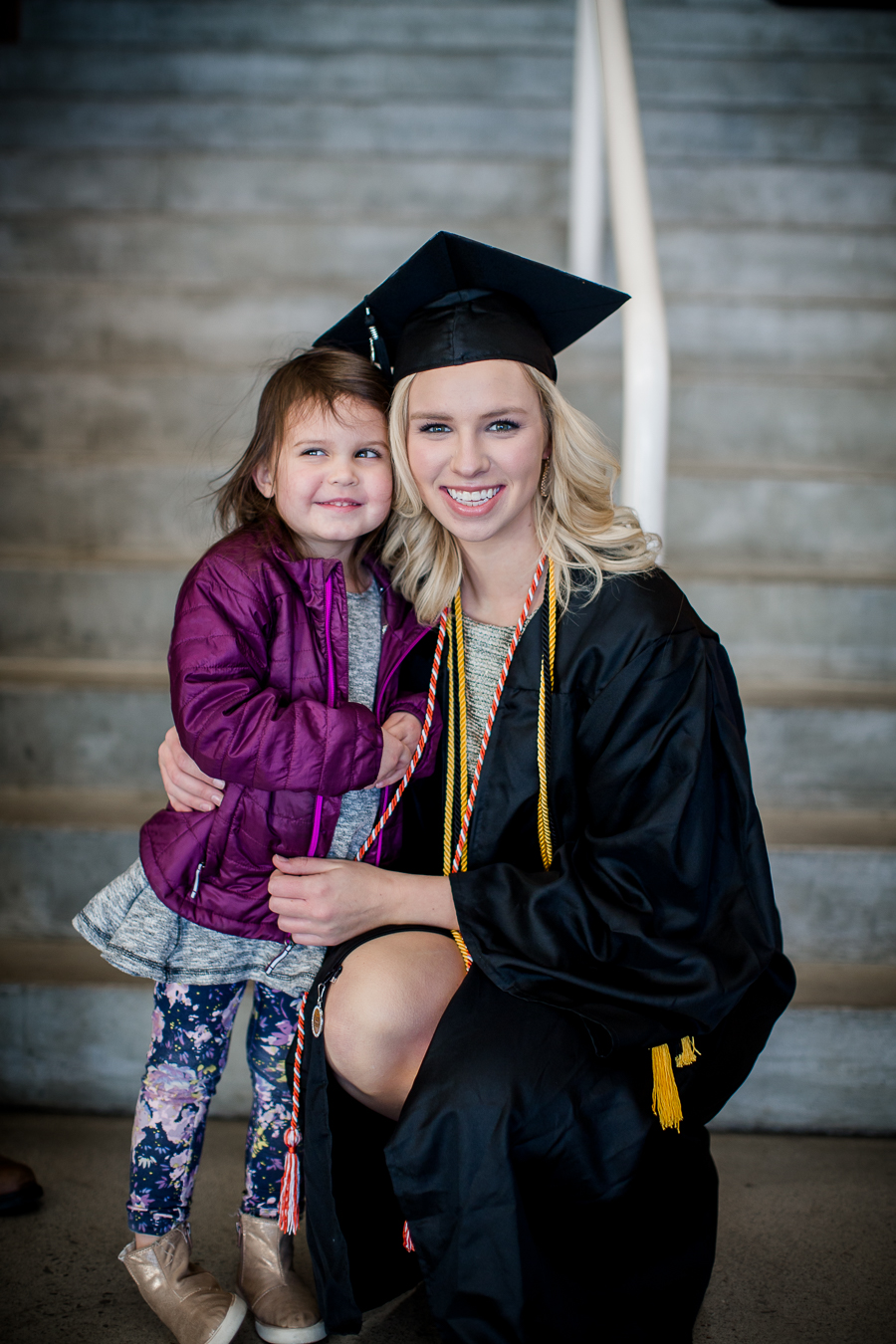 Graduate and her little niece at this University of Tennessee graduation by Amanda May Photos.