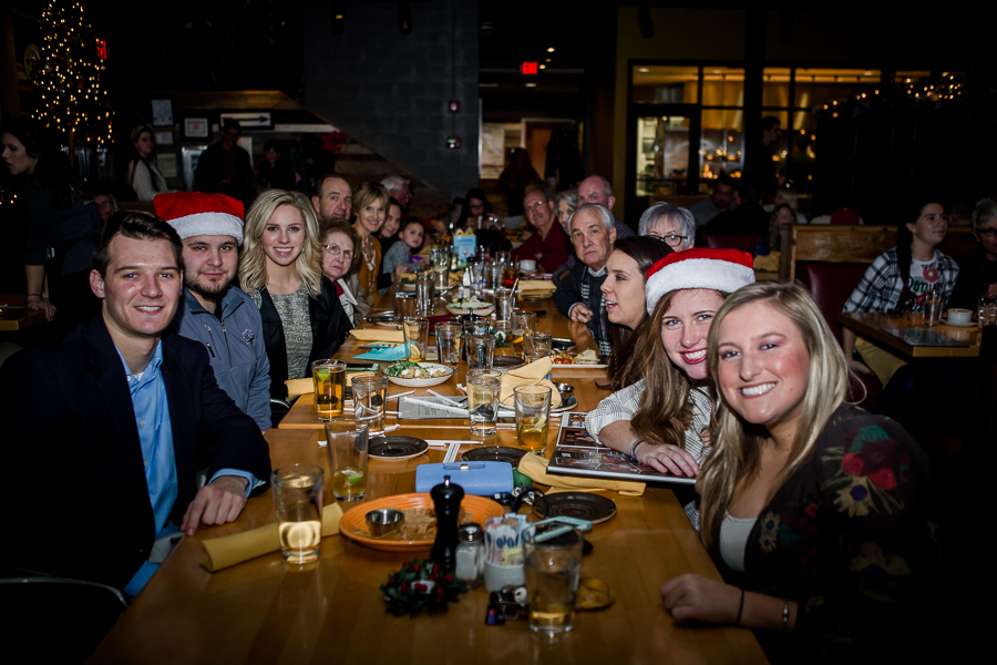 The whole table at this dinner at Sunspot after the University of Tennessee graduation by Amanda May Photos.