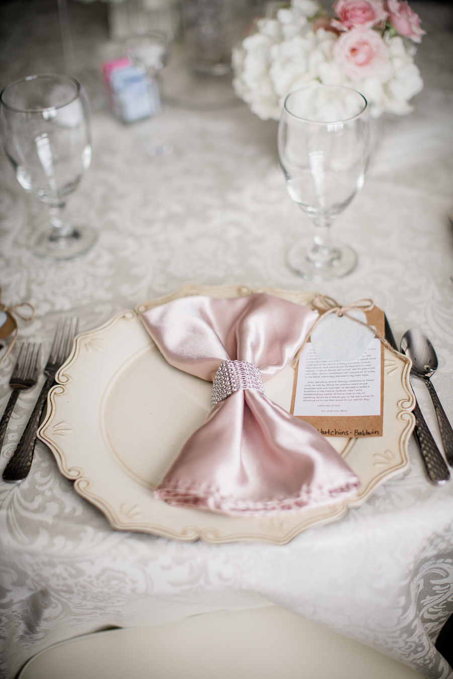 Detail shot of table setting at this Daytona Beach Wedding by Destination Wedding Photographer, Amanda May Photos.