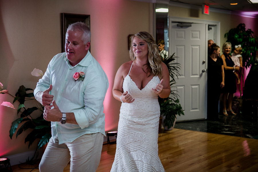 Bride and Father dancing at this Daytona Beach Wedding by Destination Wedding Photographer, Amanda May Photos.