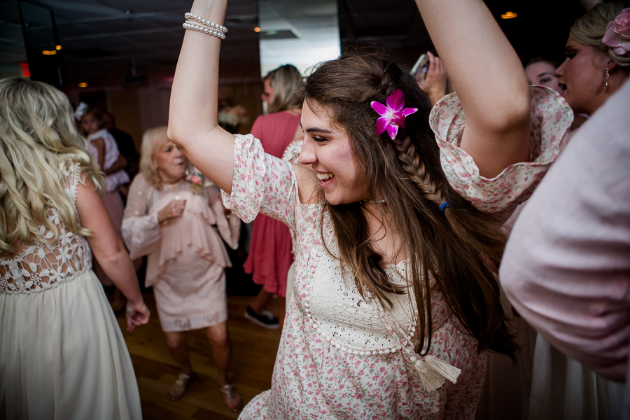 Guests dancing at this Daytona Beach Wedding by Destination Wedding Photographer, Amanda May Photos.