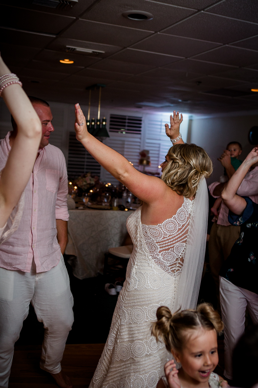 Bride dancing at this Daytona Beach Wedding by Destination Wedding Photographer, Amanda May Photos.