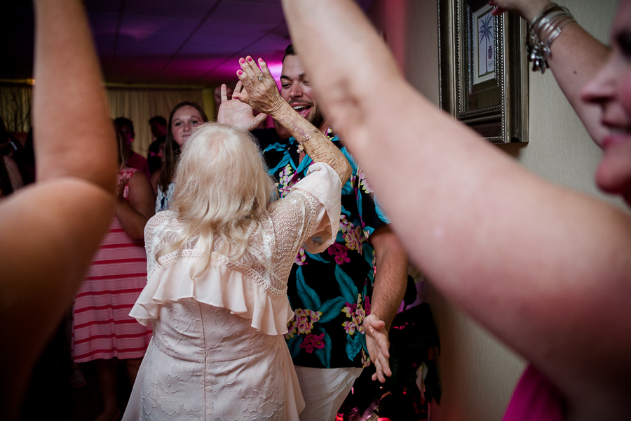 Dancing at this Daytona Beach Wedding by Destination Wedding Photographer, Amanda May Photos.