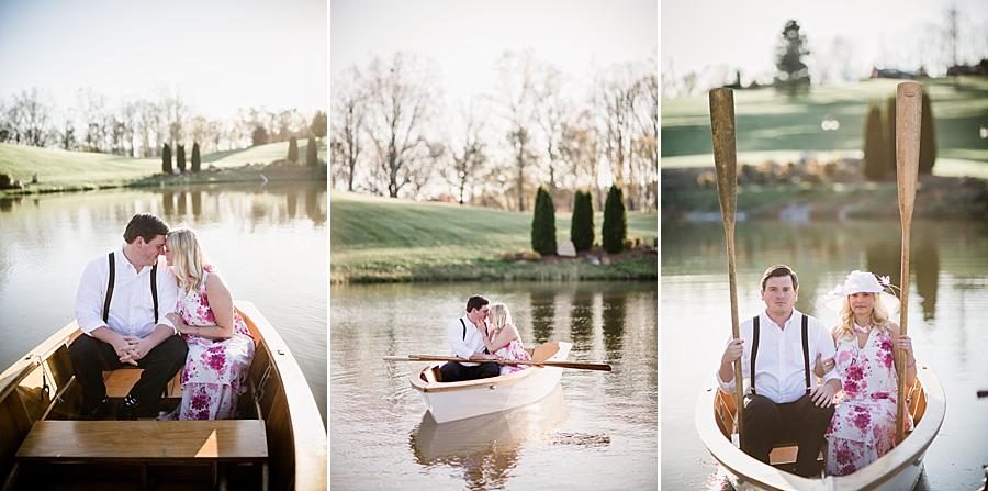 Holding the oars at this Castleton Engagement Session by Knoxville Wedding Photographer, Amanda May Photos.
