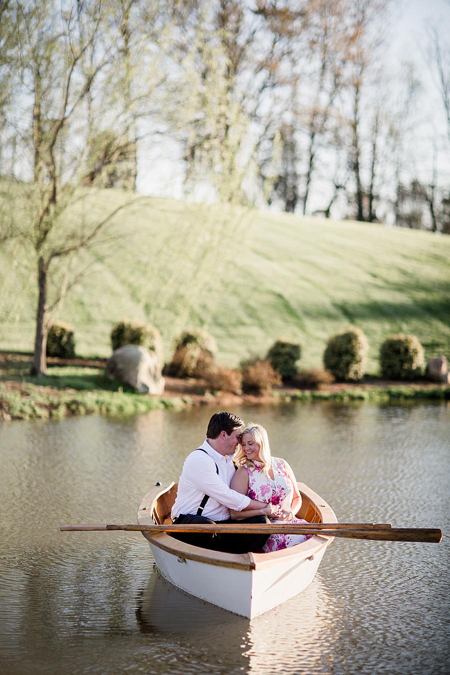 Whispering in her ear at this Castleton Engagement Session by Knoxville Wedding Photographer, Amanda May Photos.