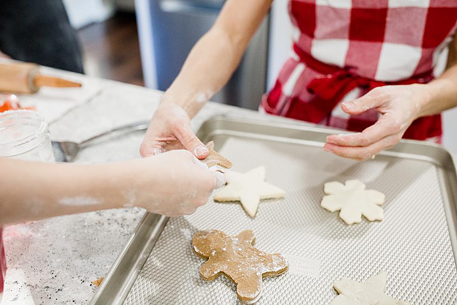 Gingerbread cookies at this Christmas cookie session by Knoxville Wedding Photographer, Amanda May Photos.