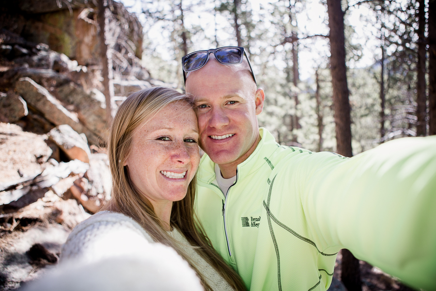 Selfie on Pikes Peak in Colorado Springs by Knoxville Wedding Photographer, Amanda May Photos.