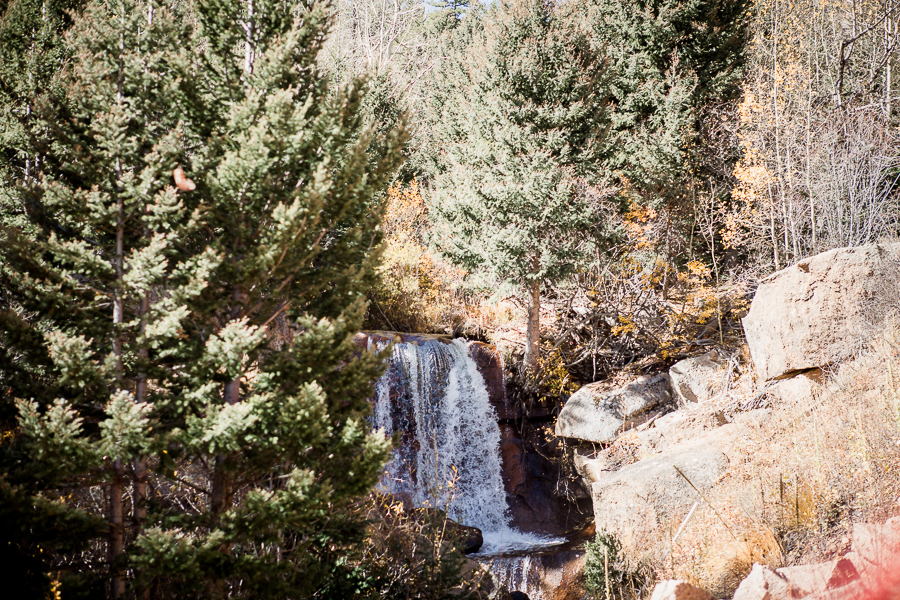 Pikes Peak waterfall in Colorado Springs by Knoxville Wedding Photographer, Amanda May Photos.