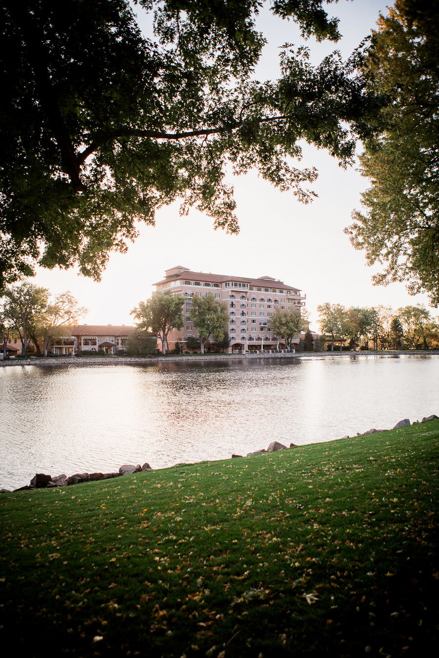 Pond at the Broadmoor Resort in Colorado Springs by Knoxville Wedding Photographer, Amanda May Photos.