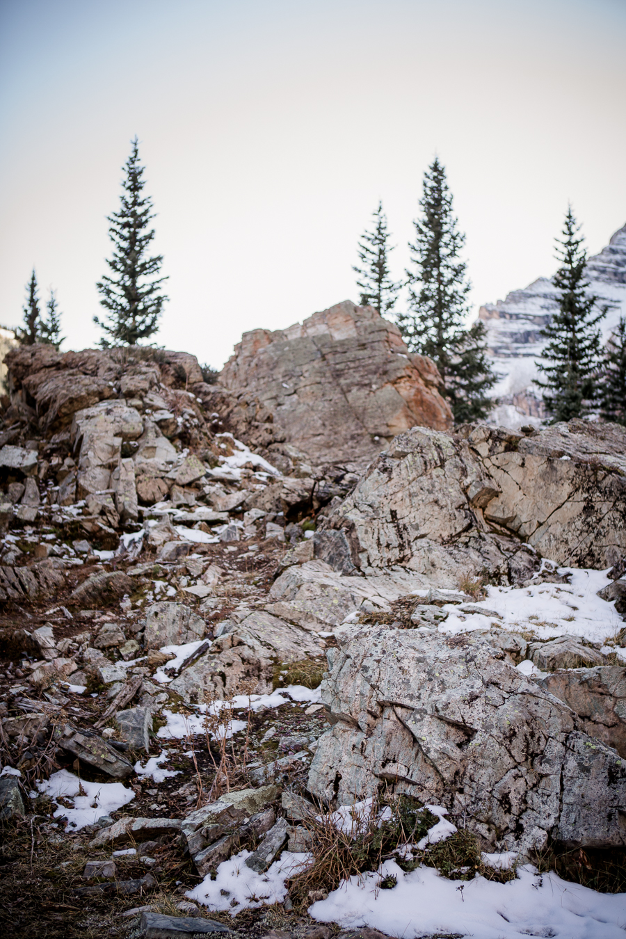 Rocky section of hike in Aspen by Knoxville Wedding Photographer, Amanda May Photos.