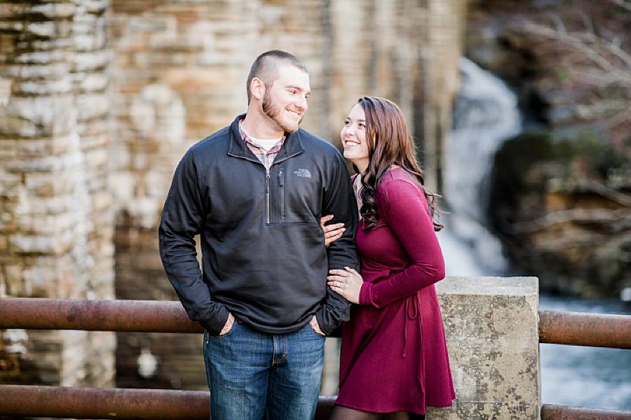Waterfall at this Cumberland Mountain Engagement Session by Knoxville Wedding Photographer, Amanda May Photos.