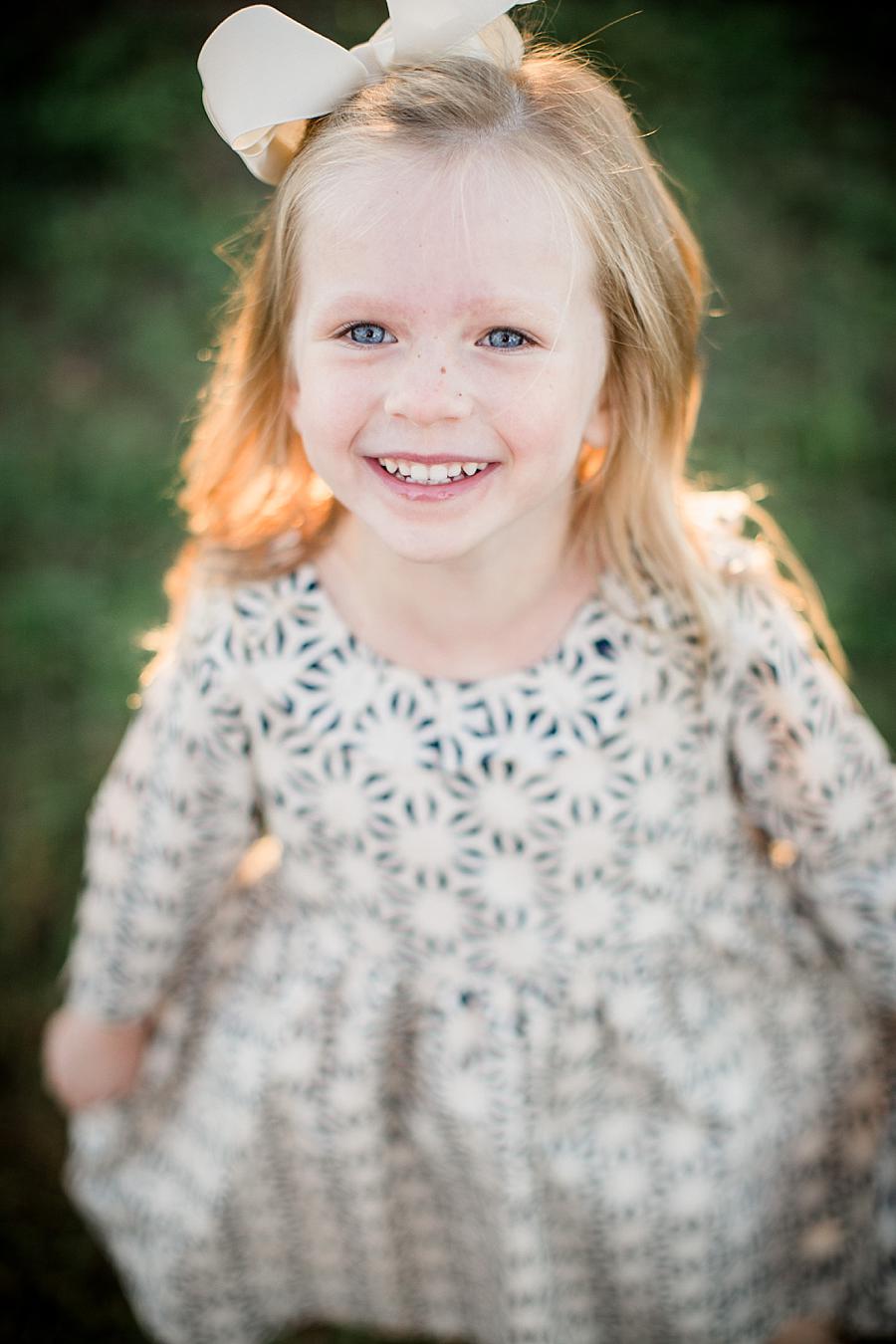 Blue eyes at this Melton Hill Park Family Session by Knoxville Wedding Photographer, Amanda May Photos.