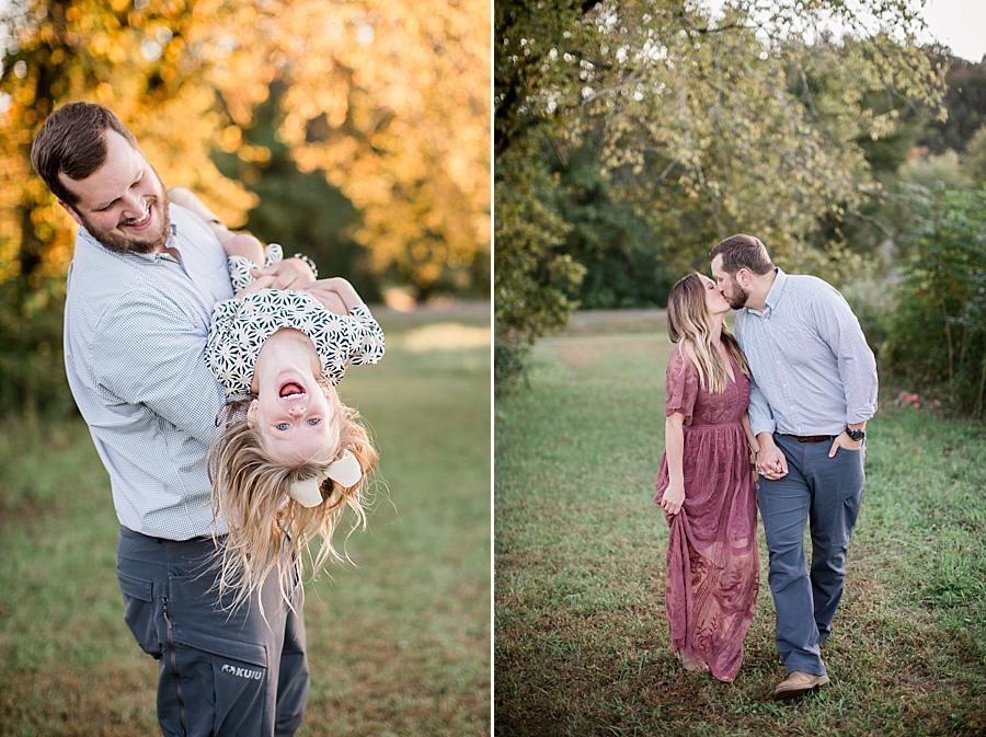 Kisses at this Melton Hill Park Family Session by Knoxville Wedding Photographer, Amanda May Photos.