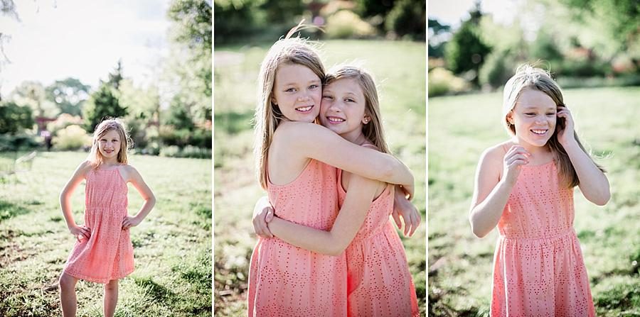 Kids hugging at this UT Gardens Engagement by Knoxville Wedding Photographer, Amanda May Photos.