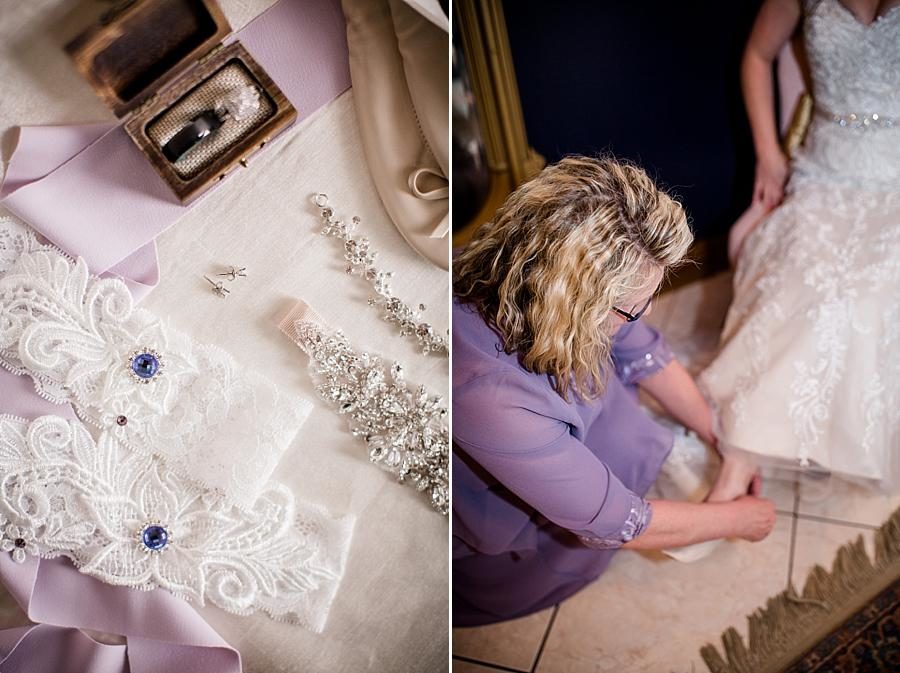 Garter details at this Hunter Valley Pavilion Wedding by Knoxville Wedding Photographer, Amanda May Photos.