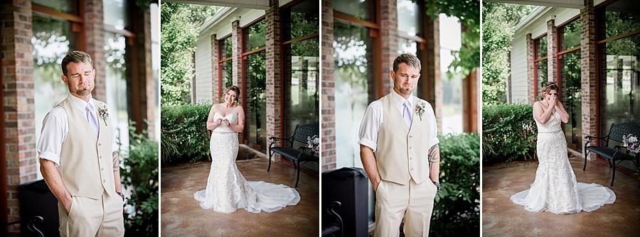 Emotional first look at this Hunter Valley Pavilion Wedding by Knoxville Wedding Photographer, Amanda May Photos.