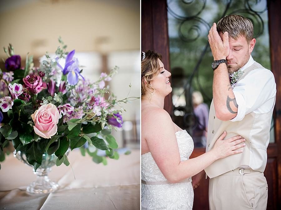 Wiping tears at this Hunter Valley Pavilion Wedding by Knoxville Wedding Photographer, Amanda May Photos.