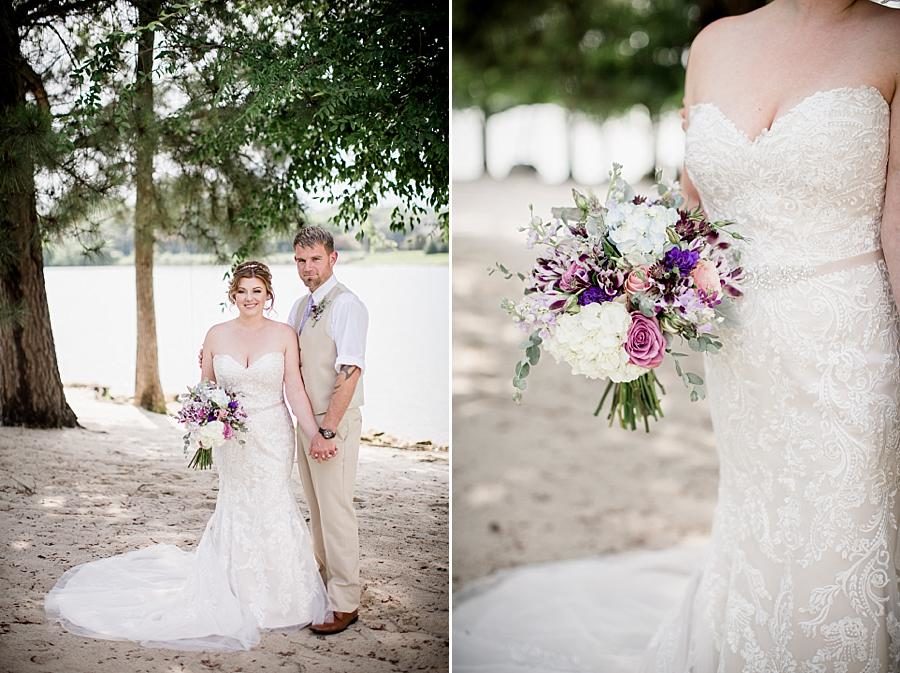 Holding the bouquet at this Hunter Valley Pavilion Wedding by Knoxville Wedding Photographer, Amanda May Photos.