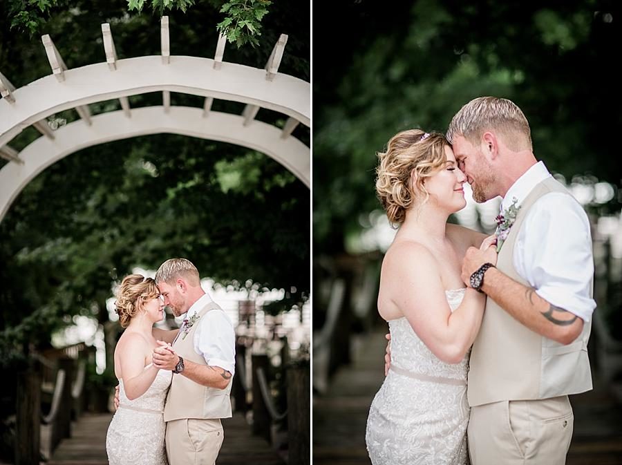 Dancing under the arch at this Hunter Valley Pavilion Wedding by Knoxville Wedding Photographer, Amanda May Photos.