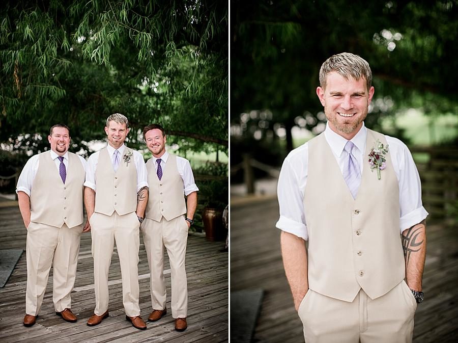 With the groomsmen at this Hunter Valley Pavilion Wedding by Knoxville Wedding Photographer, Amanda May Photos.