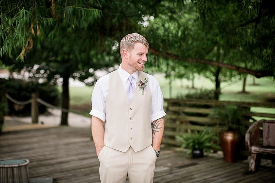 Just the groom at this Hunter Valley Pavilion Wedding by Knoxville Wedding Photographer, Amanda May Photos.