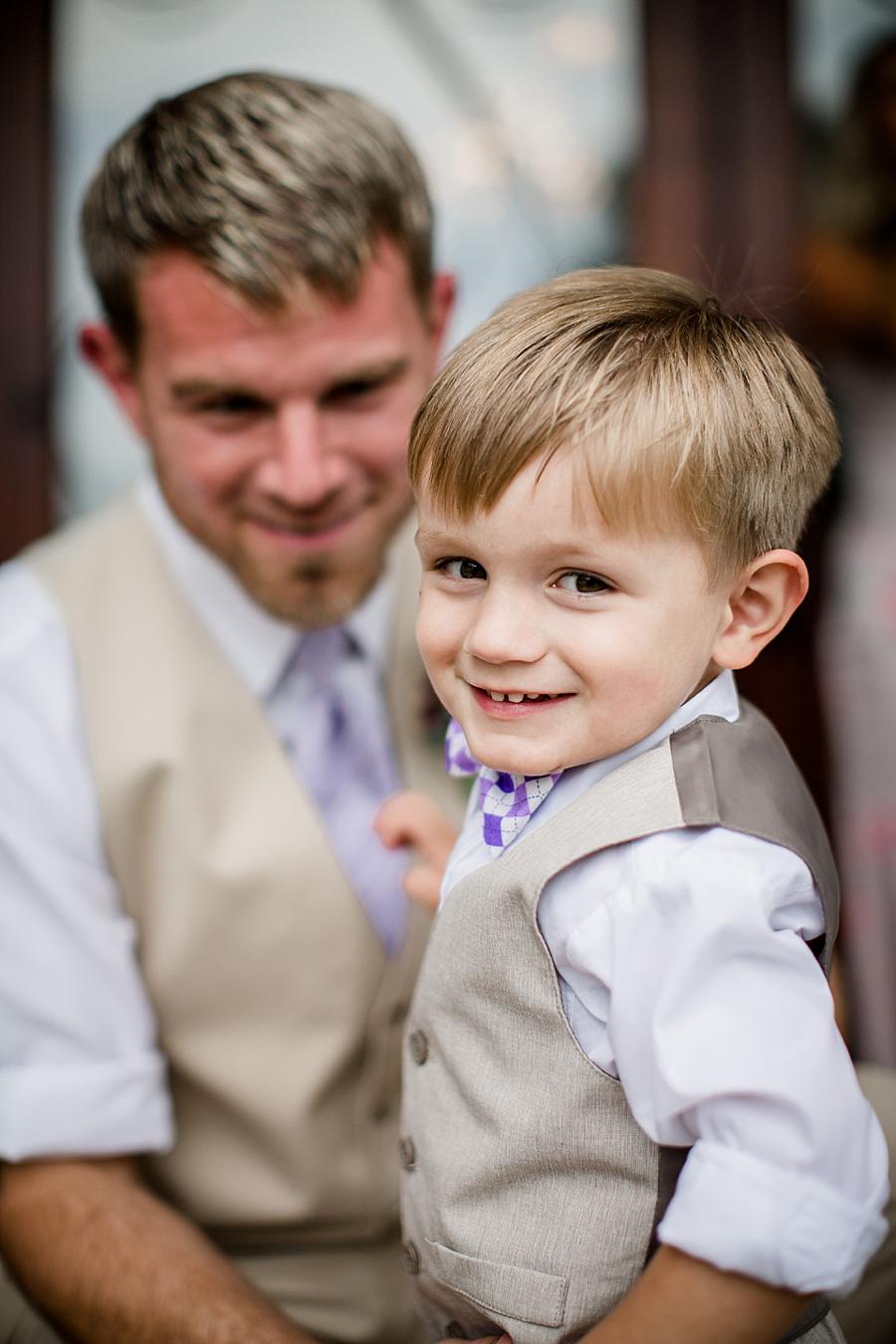 Adorable ring bearer at this Hunter Valley Pavilion Wedding by Knoxville Wedding Photographer, Amanda May Photos.