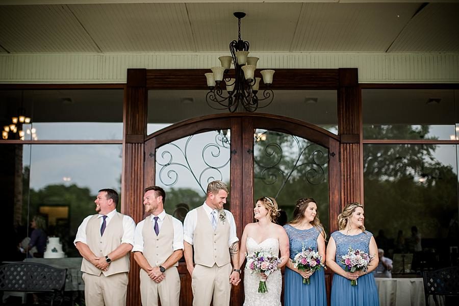 The whole party at this Hunter Valley Pavilion Wedding by Knoxville Wedding Photographer, Amanda May Photos.