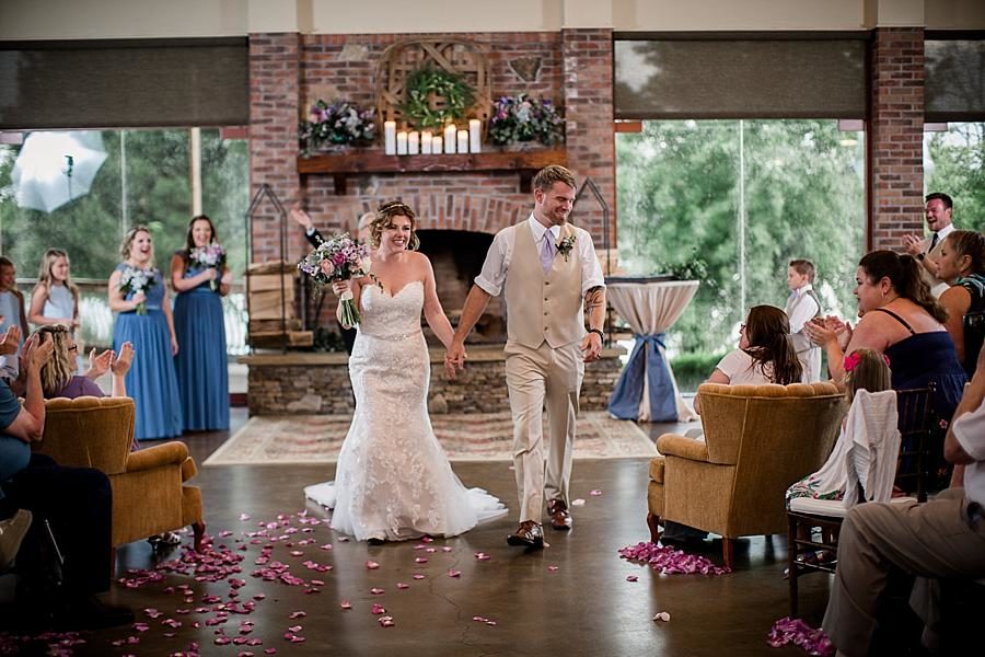 Just married at this Hunter Valley Pavilion Wedding by Knoxville Wedding Photographer, Amanda May Photos.