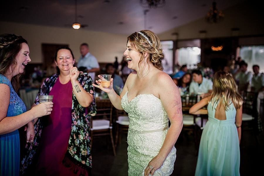 Dancing with the guests at this Hunter Valley Pavilion Wedding by Knoxville Wedding Photographer, Amanda May Photos.