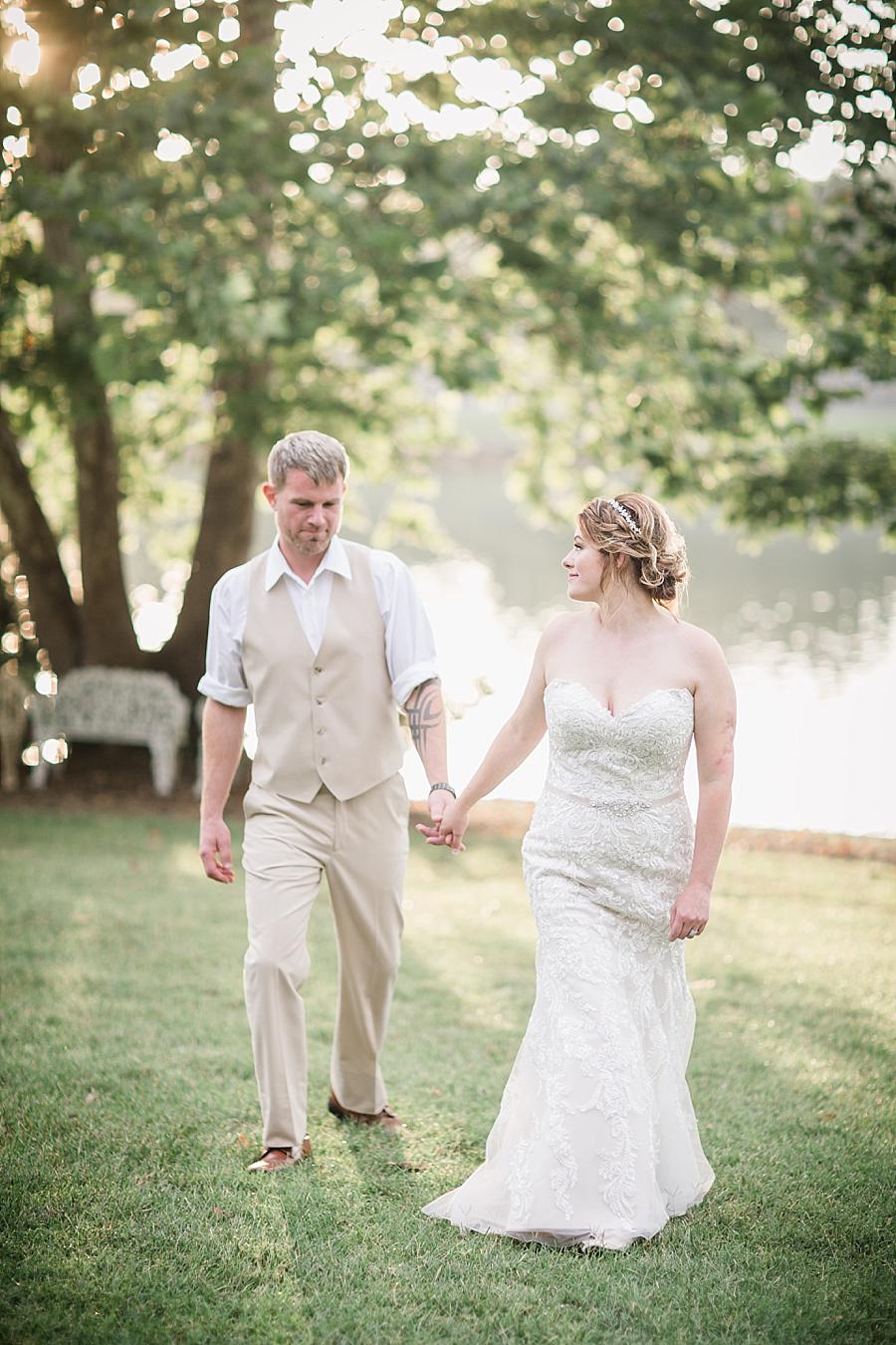 Leading her groom at this Hunter Valley Pavilion Wedding by Knoxville Wedding Photographer, Amanda May Photos.