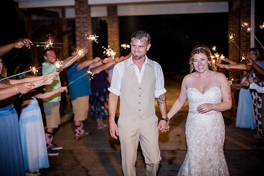 Sparkler exit at this Hunter Valley Pavilion Wedding by Knoxville Wedding Photographer, Amanda May Photos.