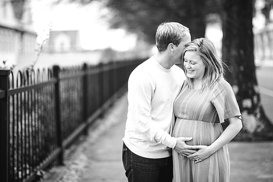 Whispering at this Downtown Knoxville Maternity by Knoxville Wedding Photographer, Amanda May Photos.